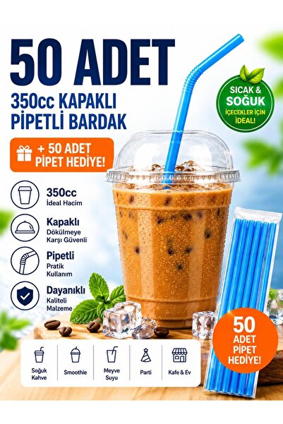 Genel Markalar Pipet Hediyeli 1. Kalite 350cc Kalın Pet Plastik Limonata Milk...