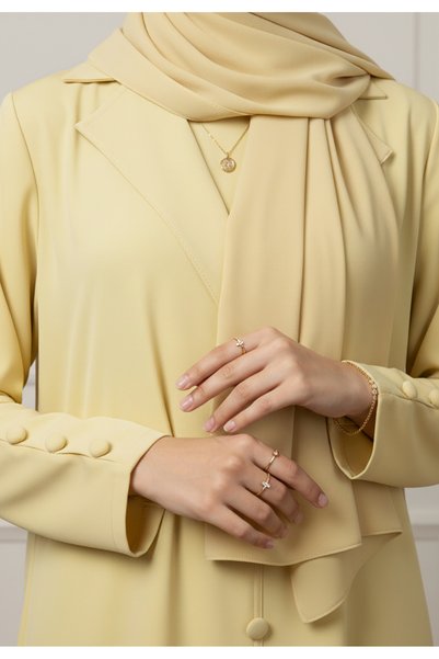 Nukhbaa Buttoned Blazer Abaya
