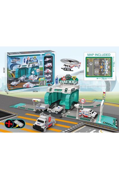PlayFun Паркинг комплект - Играчка за деца, Ролеви игри, Стимулира детското в...