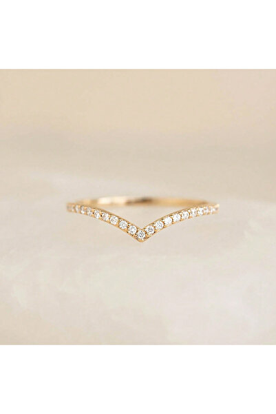 Choice72 10 Golden V 925 Sterling Silver 1.4mm Fashion Simplicity Full Zircon...