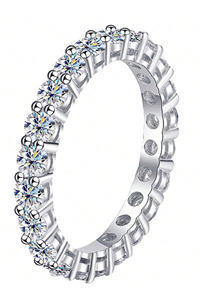 Choice9 6 Silver White 925 Sterling Silver Simplicity Classic Zircon Single R...