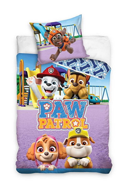CARBOTEX Set lenjerie de pat pentru copii 160x200 Cățeluși Paw Patrol Bumbac