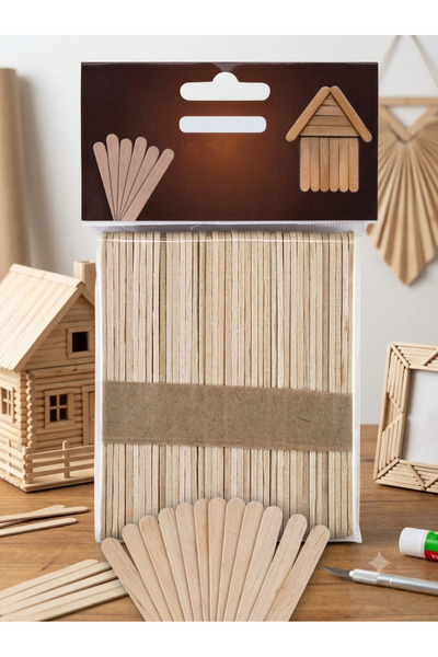 Palet Sanat Naturel Abeslang Dil Çubuğu El İşi Etkinlik Çalışması