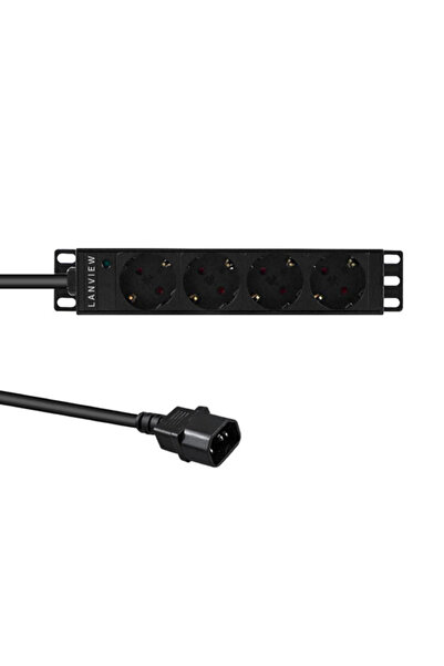 Lanview LVR-2MSCH-SCH-C13-4 Multiprize 1U 4xSchuko