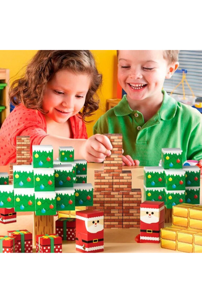 OEM Set Construcție Magnetică Minecraft Crăciun - 60 / 100 piese, Joc STEM