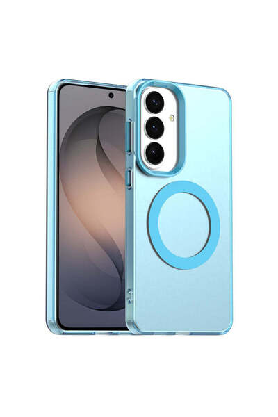 Techsuit Husă pentru Samsung Galaxy S26, CandyCase MagSafe, alb - albastru
