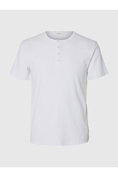 SELECTED Tricou reiat cu nasturi
