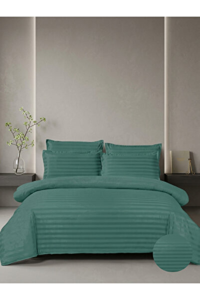 Truva Home Lenjerie de Pat Pucioasa Damasc | 6 Piese | Cearceaf cu Elastic 18...