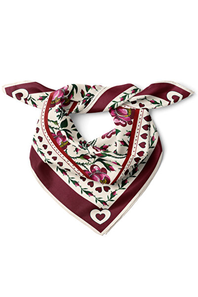 nehir eşarp Wild rose pattern scarf bandana 50x50 cm