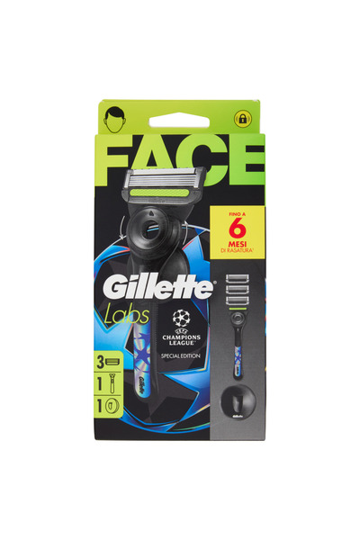 Gillette Labs UEFA Champions League Razor, 3 rezerve, suport