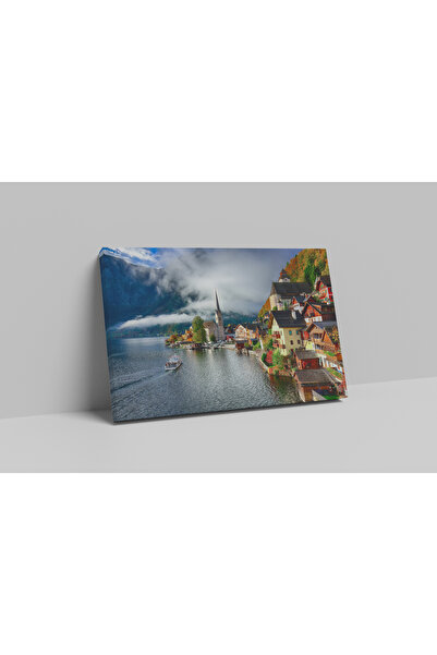 Hallstatt Gölü Kıyısı 50 x 70 Kanvas tablo