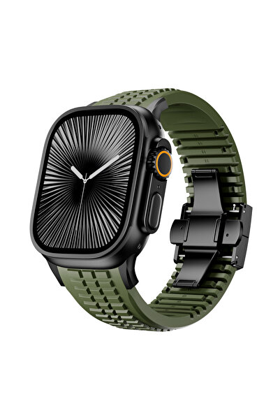 Choice4 42 44 45 46 49MM green(black) Silicone Sports Strap for Watch Ultra 2...