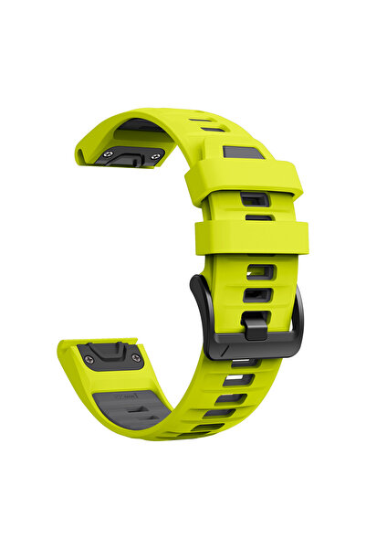 Choice37 1PCS QuickFit 26mm Green Black 22mm 26mm QuickFit Silicone Strap For...