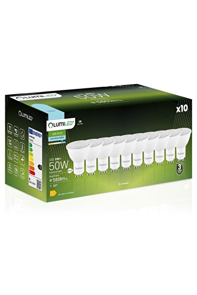 Lumiled 10x Bec LED GU10 Spot PAR16 6W = 50W 580lm 6500K Rece 24 °   36 °   60 °