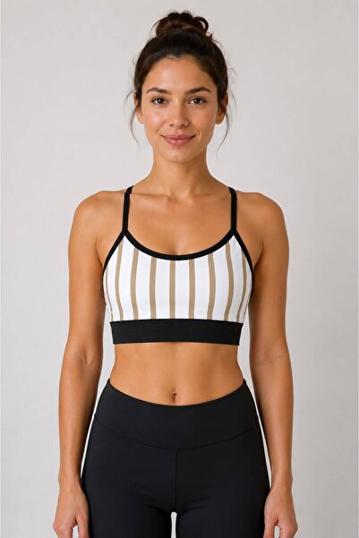 Derya Kurşun Basic Patterned Padded Bustier 529-03