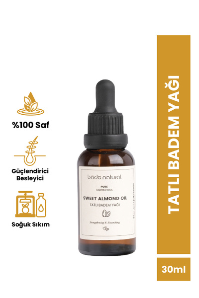 Bade Natural Tatlı Badem Yağı Soğuk Sıkım %100 Saf 30 ml