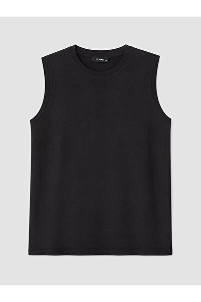 LC Waikiki Black Plus Size Crew Neck Women's Tunic