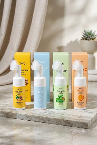 twg 4-in-1 cleansing foam (amino acid-turmeric-aloe vera-vitamin c)