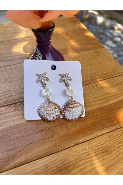Generic Brand Dangle Earrings with Starfish & Seashell Figures – Stylish Summ...