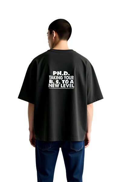 PayBuy Ανδρικό μπλουζάκι με στάμπα Oversize, Πρόγραμμα Doctoral, Χιουμοριστικ...