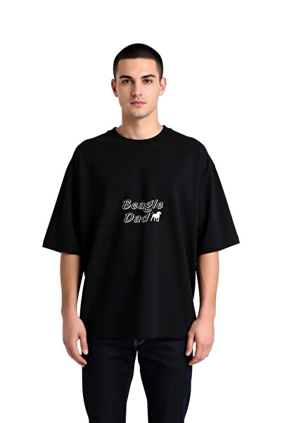 PayBuy Men's Oversize T-Shirt Beagle Lover Dad Written Print Casual Comfortab...