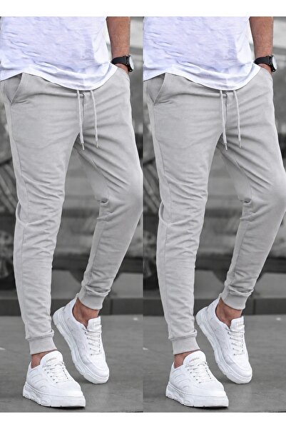 TORUK MAKTO Set of 2 Unisex Ribbed Leg Sweatpants Jogger Comfortable Fit Dail...