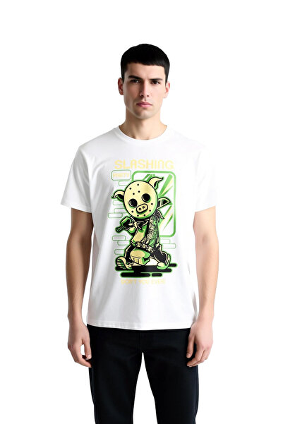 PayBuy Printed Men's T-Shirt with Partly Characteristic Slogan Text