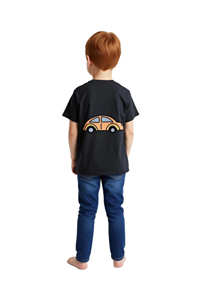 PayBuy Children's Graphic Printed Short Sleeve T-Shirt with Vehicle Illustrat...