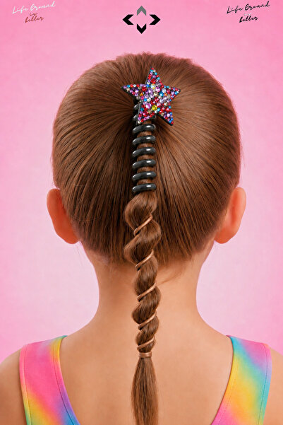 LİGROUND 1Pcs Girls' Macaron Hairpin Spiral Hair Clip with Figures Patterned ...