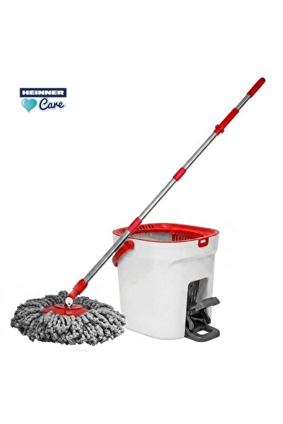 Heinner Set mop cu pedală pentru spălare și curățare uscată, găleată de 7 L