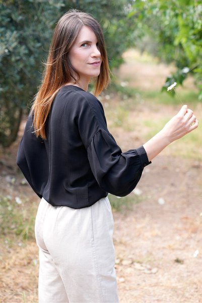 Defne&Apollon İpekçilik 100% Silk Shirt Black