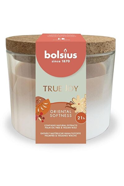 Bolsius Set 2 x Lumanare Parfumata cu Capac Pluta, Oriental Softness, 66/83 m...