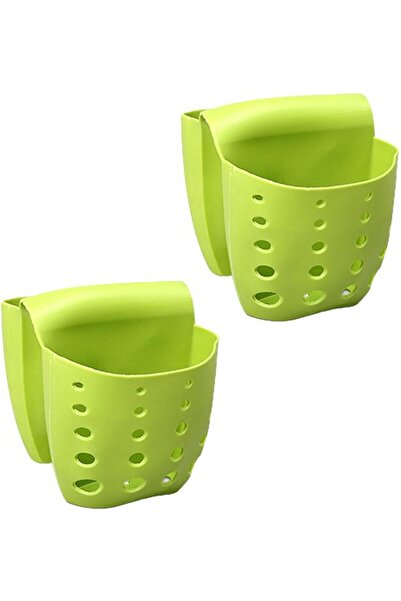 STARSTAR Two-piece sink sponge rack with drainer, green