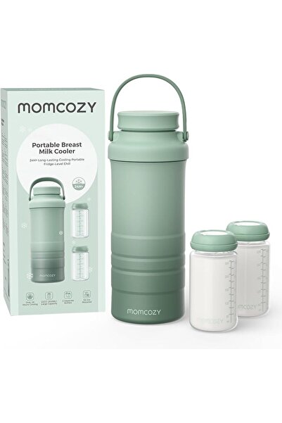 Momcozy مبرد حليب الأم المحمول سعة 22 أونصة للاستخدام الخارجي لمدة 24 ساعة، م...