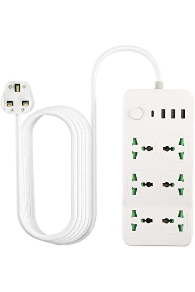 Arabest Power Strip with Surge Protector,6 Outlets with 1 USB-C and 3 USB Cha...
