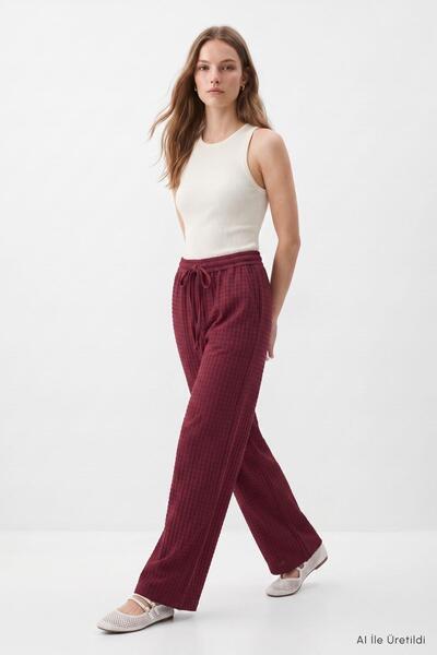 Rays Pantaloni largi 8612A Roșu Claret