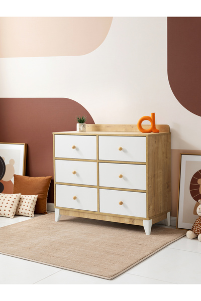 Seka Design Pera 6 Çekmeceli Şifonyer / Geniş Yatak Odası & Ev Düzenleyici - ...