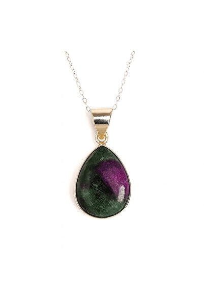 craftmystic Courage and emotional balance - 925 silver necklace with teardrop...