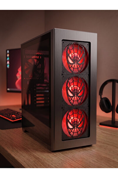 ABENOVA Örümcek Adam Maskesi 120mm Fan Izgarası | Vidasız Kolay Montaj
