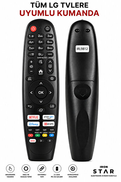 LG kumandası / TV kumandası / televizyon kumandası / TV uyumlu kumanda / akıl...