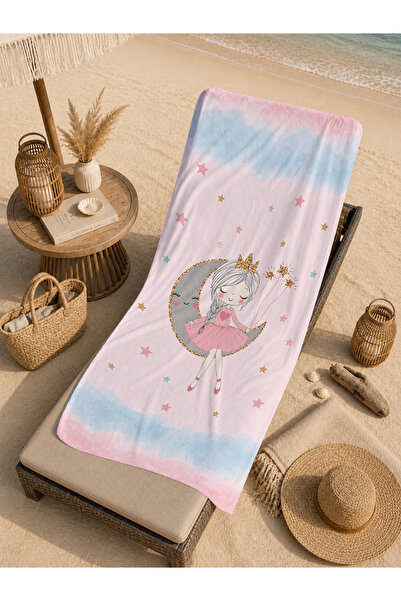 Evmila Pastel Colored Rainbow Mini Heart Romantic Patterned 70X150 Beach Towe...