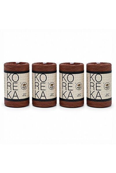 Milano Koreka Raffia Paper Thread 83 No Dark Brown 4 Pieces 400 Gr 880 Mt Bag...