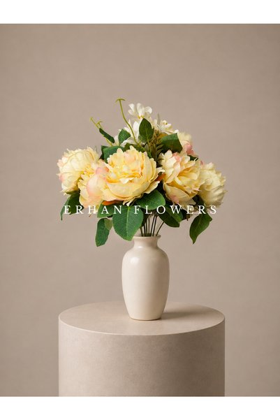 ERHAN FLOWERS EKRU GÜL DEMETİ 45CM (SAKSISIZ)