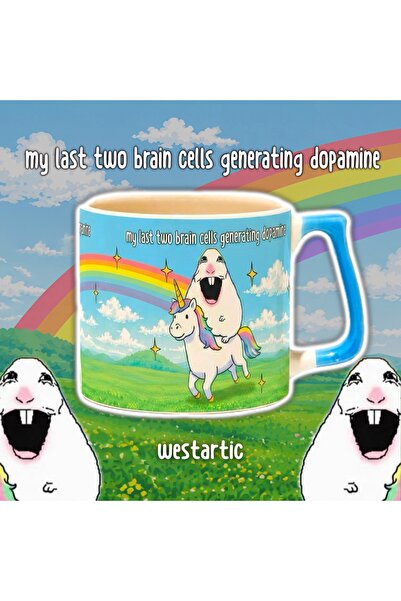 westartic Basic Hamster Meme “Dopamin Üreten Son 2 Beyin Hücrem” Yazılı Mizah...