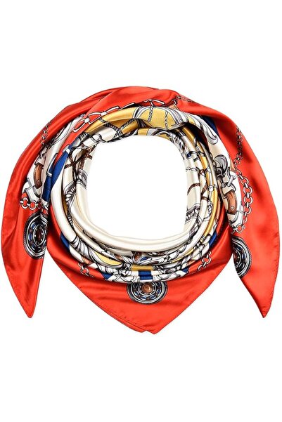 GENERAL corciova 35 x 35 Large Square Hair Scarf for Women Silk Like Curly He...