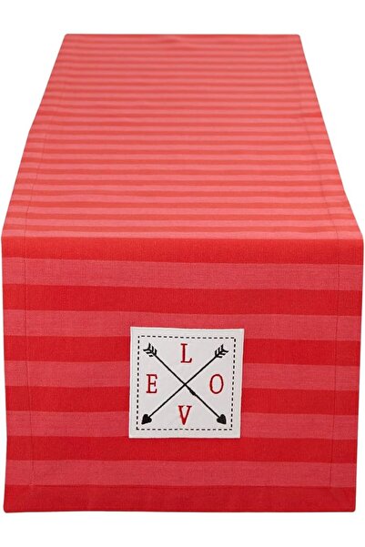 DII Valentine's Day Table Top Collection, Table Runner, 14x108, Hearts Collage