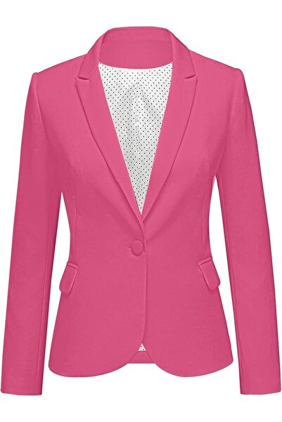 LOOKBOOKPB LookbookStore Womens Notched Lapel Pockets Button Work Office Blaz...