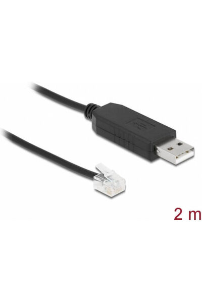 DELOCK Καλώδιο USB-A σε Σειριακό RS-232 RJ12 με Προστασία ESD APC 2μ 66736