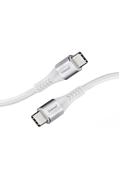 Intenso C315C Πλεγμένο Καλώδιο USB 2.0 USB-C Αρσενικό - USB-C 60W PD Λευκό 1....