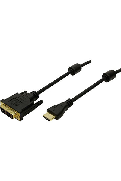 LogiLink Καλώδιο DVI-D αρσενικό σε HDMI αρσενικό, 2μ, Μαύρο (CH0004)
